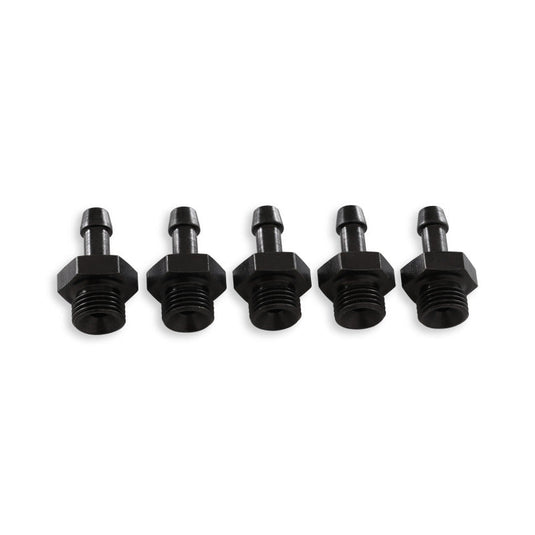 AEM Adjustable Fuel Pressure Regulator Barb Fitting -6 (9/16in-18) to 7mm - 5 Pack 25-393
