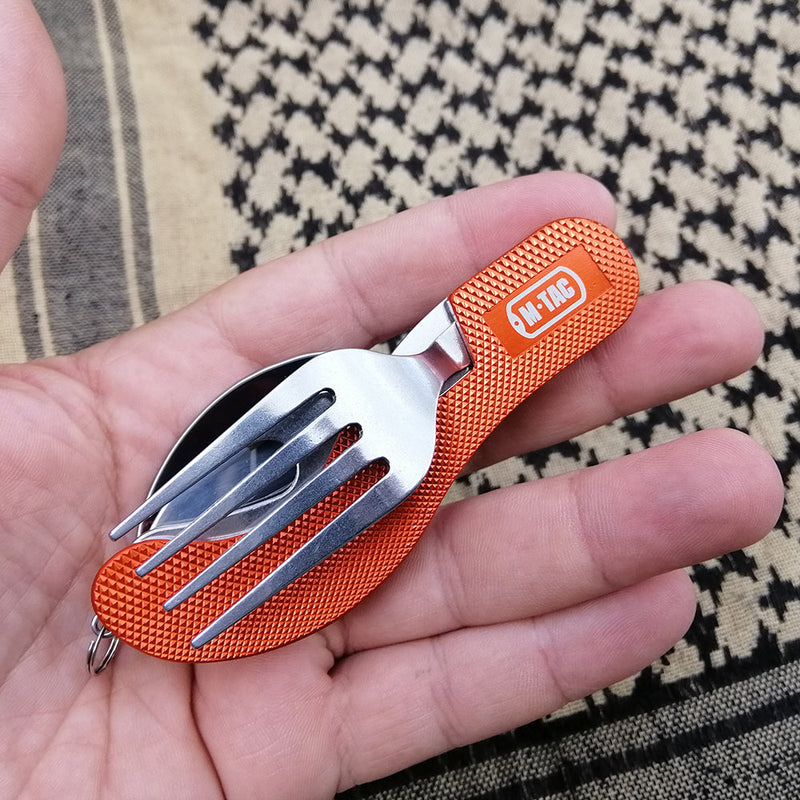 Load image into Gallery viewer, M-Tac Folding Two-Piece Cutlery Set