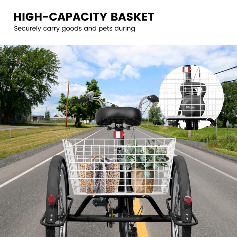 Load image into Gallery viewer, Ecarpat 24“ 7-Speed Adult Tricycle