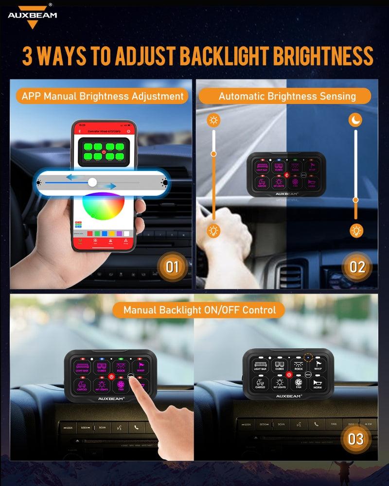 Load image into Gallery viewer, AR Series 6/8 Gang LED Switch Panel,Off Road Light Controller