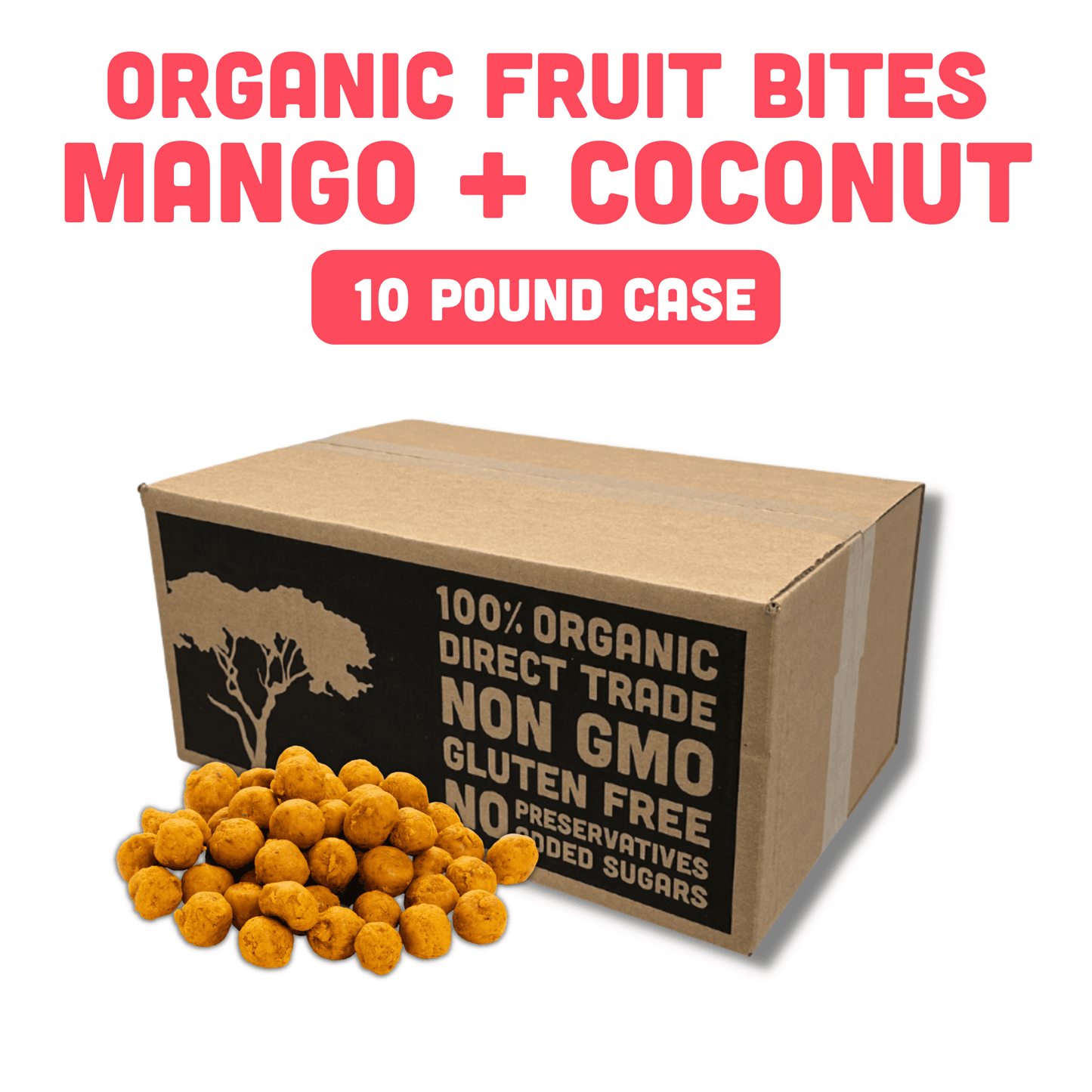Organic Fruit Bites: Mango & Coconut - Skoutley Outdoors LLC