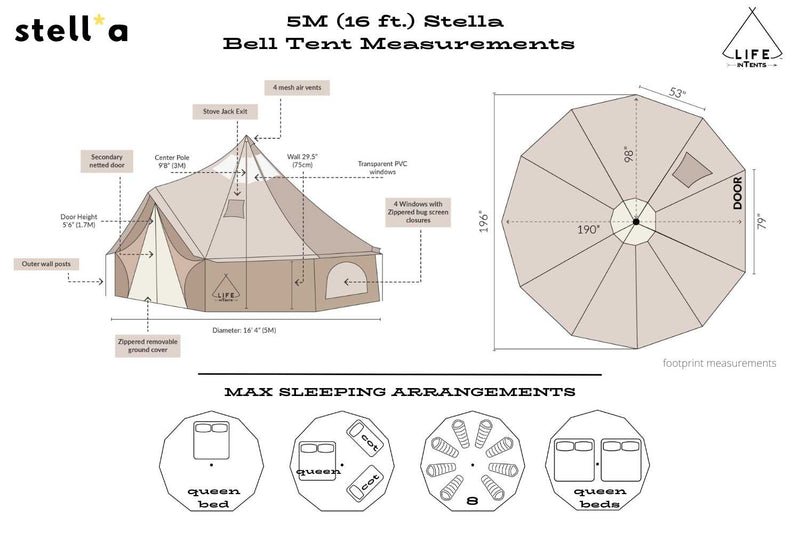 Load image into Gallery viewer, 16' (5M) Stella™ Stargazer Bell Tent