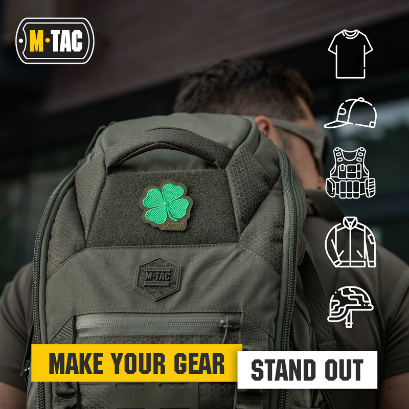 Load image into Gallery viewer, M-Tac Morale Patch Clover - Tactical Embroidered Military Badge with Hook Fastener Backing