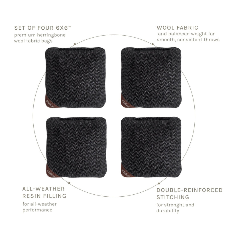 Load image into Gallery viewer, 6-in Herringbone Cornhole Bags | Premium All-Weather Collection