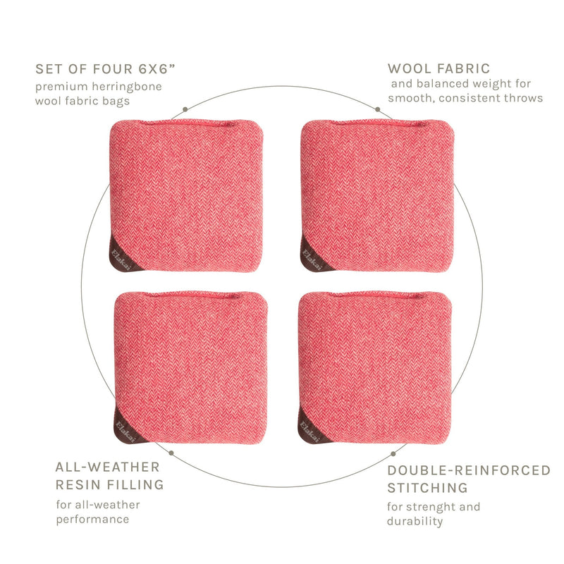 Load image into Gallery viewer, 6-in Herringbone Cornhole Bags | Premium All-Weather Collection