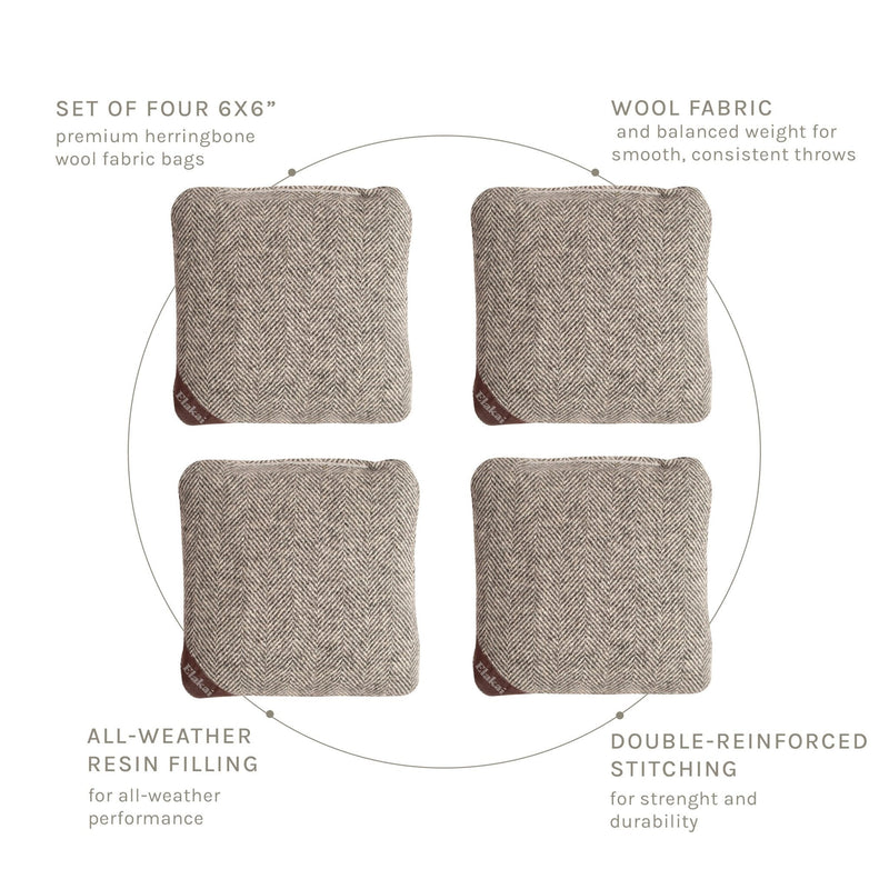 Load image into Gallery viewer, 6-in Herringbone Cornhole Bags | Premium All-Weather Collection