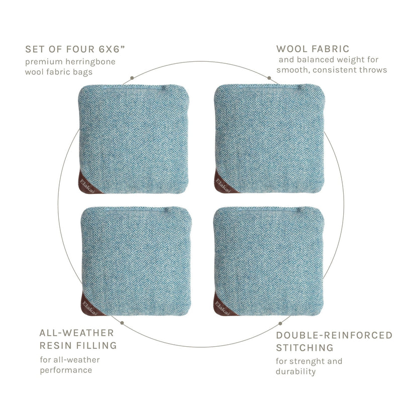Load image into Gallery viewer, 6-in Herringbone Cornhole Bags | Premium All-Weather Collection