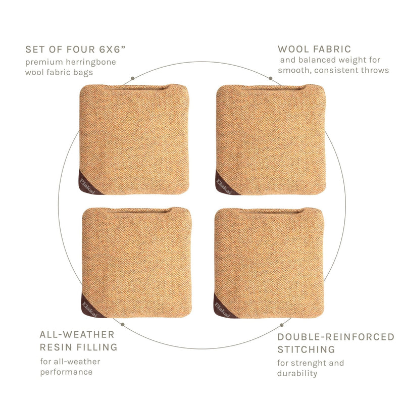 Load image into Gallery viewer, 6-in Herringbone Cornhole Bags | Premium All-Weather Collection