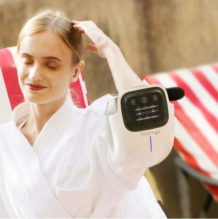 Load image into Gallery viewer, Bella2Bello Hertz Electric Heated Vibrating Knee Massager (White) 10388
