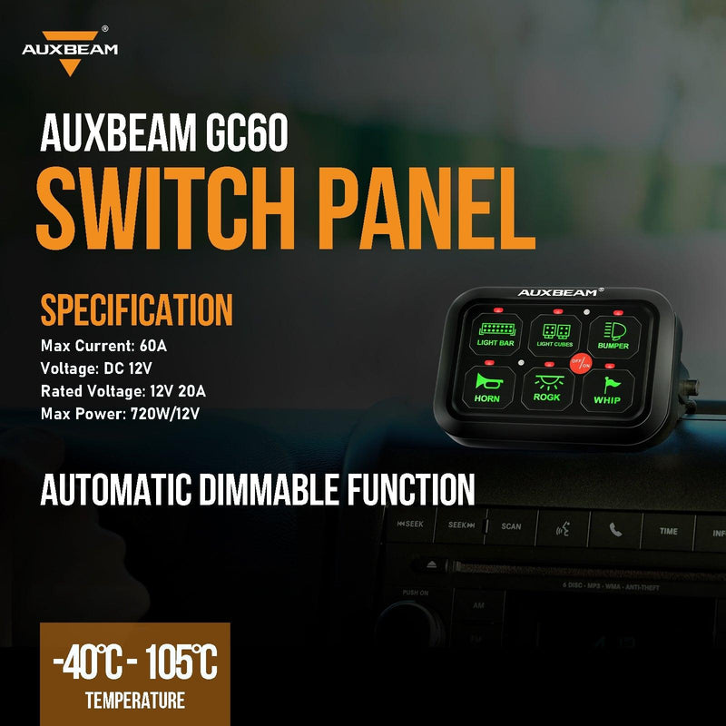Load image into Gallery viewer, 6/8 Gang LED Switch Panel, Off Road Light Controller