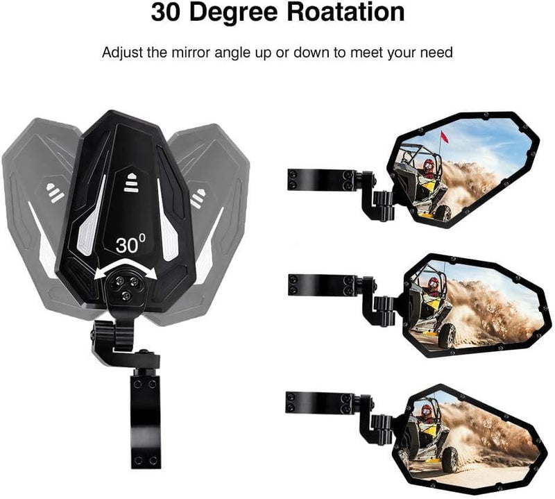 Load image into Gallery viewer, UTV Rear View Side Mirrors for Can Am Maverick X3/ RZR w/ 1.75"-2" roll bar (1 pair)