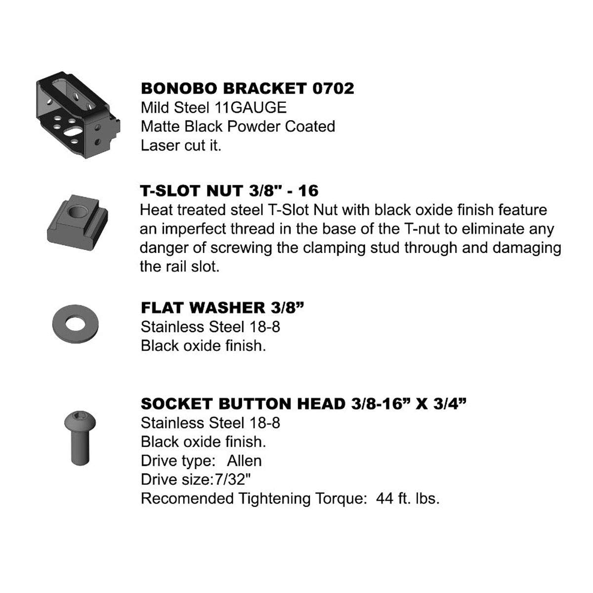 Bed Rail Tie Down Bracket & Accessory Mount