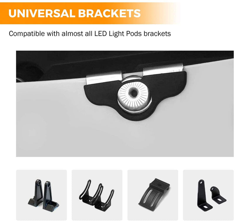 Load image into Gallery viewer, (2pcs/set) Universal LED Light Bar Spot Light Mounting Brackets Clamp Holder Design for Jeep Truck SUV Offroad