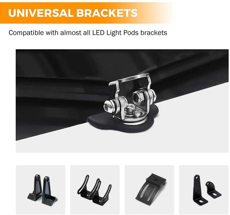 Load image into Gallery viewer, 3 Inch Spot/Flood Beam LED Pods Light + Universal LED Working Lights Mounting Brackets