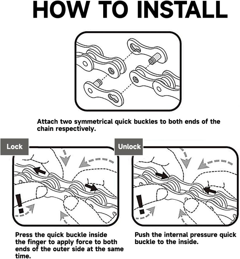 Load image into Gallery viewer, Hycline Bike Chain 6/7/8-Speed 1/2x3/32 Inch 116 Links