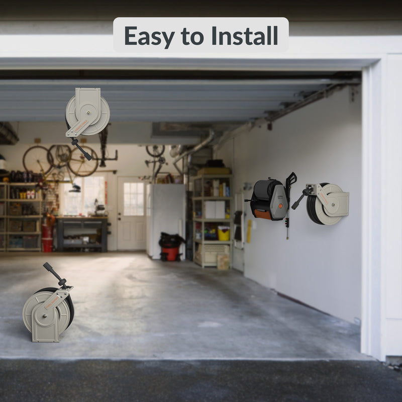 Load image into Gallery viewer, Retractable Pressure Hose Reel-1/4in