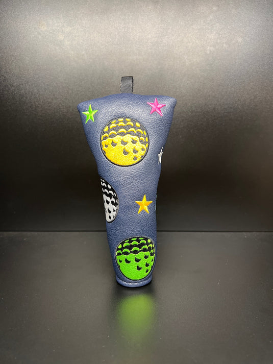Multicolor Stars and Golf Balls Headcover