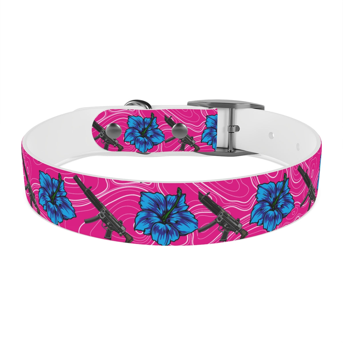 Rad Palm High Capacity Hibiscus Dog Collar