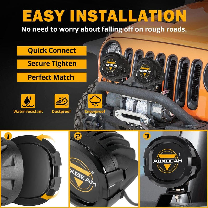 Load image into Gallery viewer, 4 Inch Round LED Pod Lights Black Cover Light Shield Cover