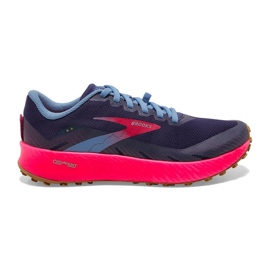 Women's Brooks Catamount, Deep Cobalt/Diva Pink/Oyster Mushroom, 7 B Medium - Skoutley Outdoors LLC