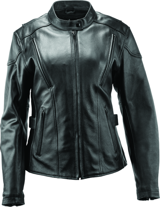Kuryakyn Leather By River Road Race Leather Jacket Black Womens - Medium