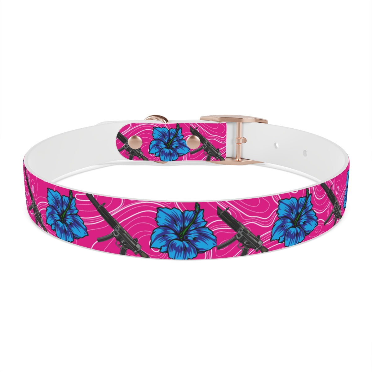 Rad Palm High Capacity Hibiscus Dog Collar
