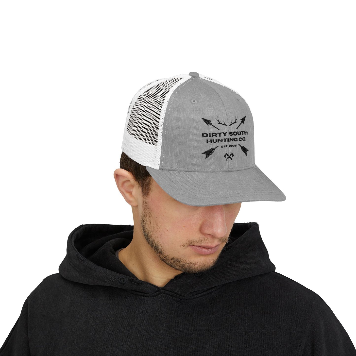 Dirty South Hunting Co Snapback Trucker Cap - Perfect for Outdoor Enthusiasts, Gifts for Hunters, Casual Wear, Adjustable Fit, Sports Cap