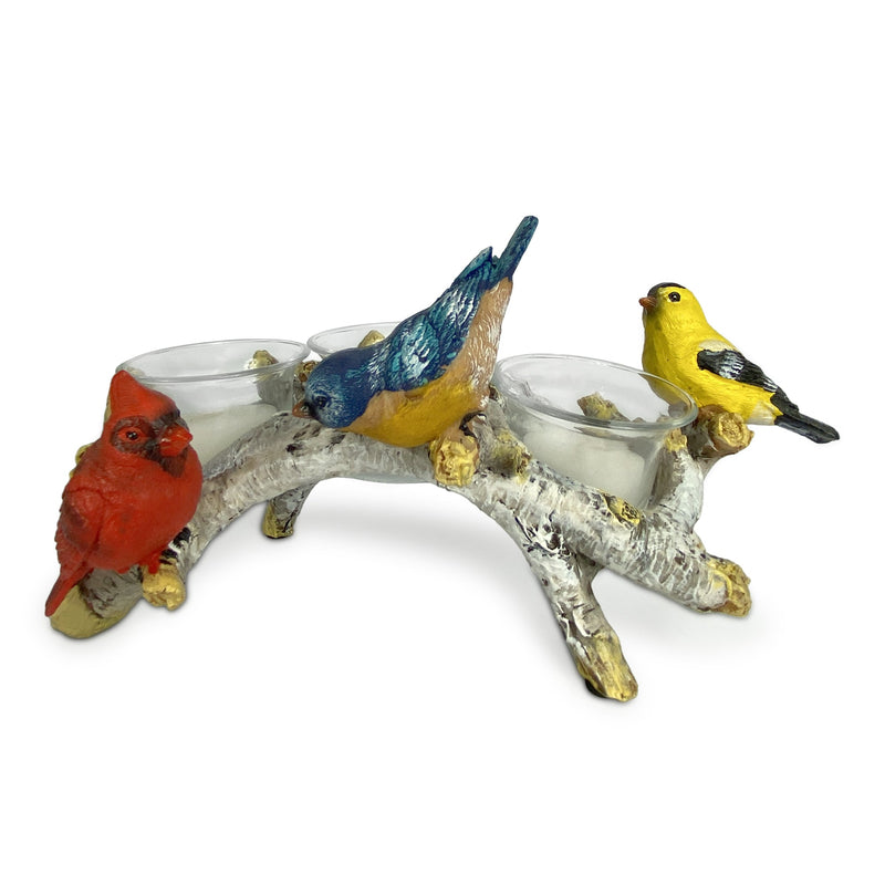 Load image into Gallery viewer, Candle Holder-Birch with Birds 3 Piece