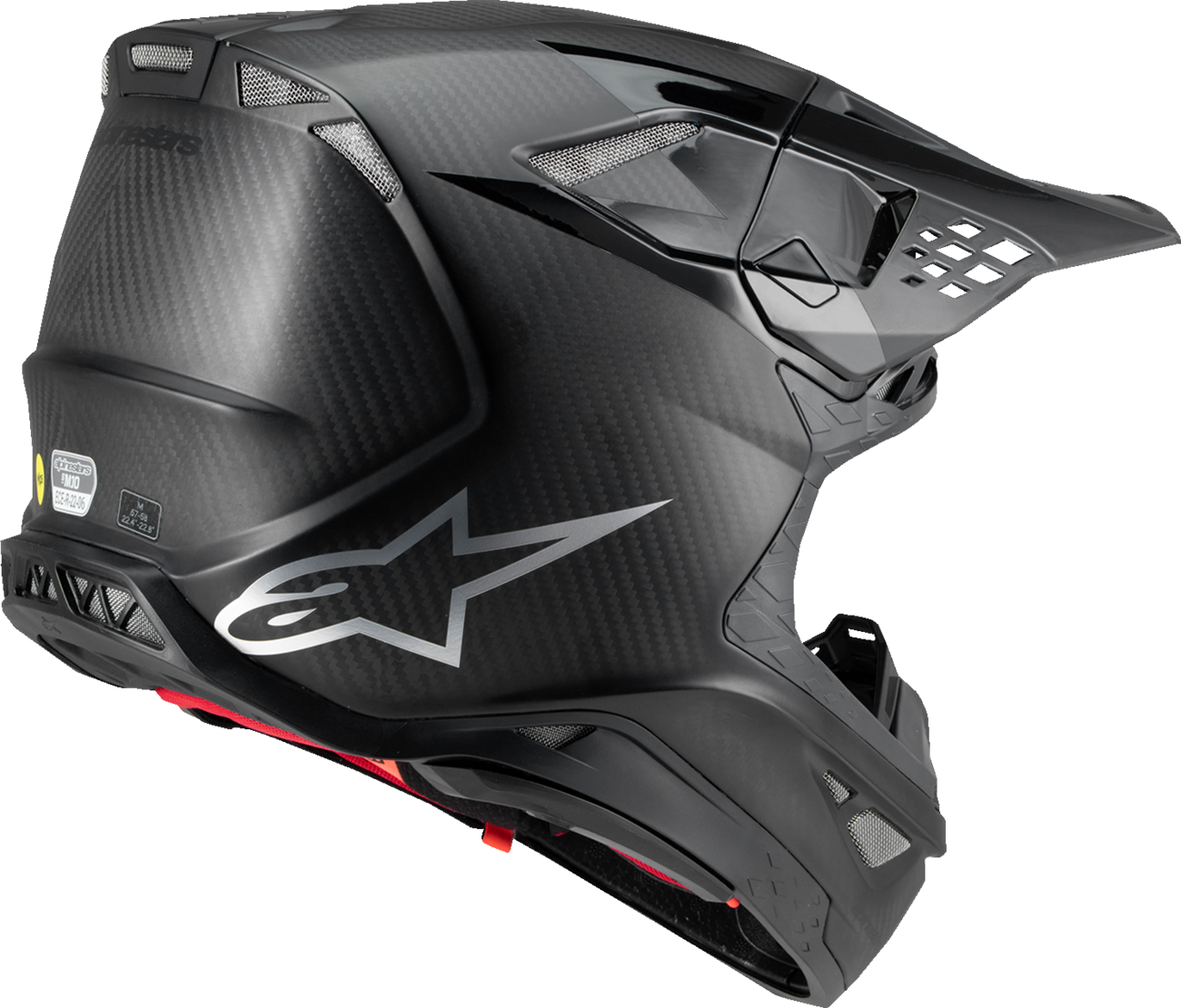 ALPINESTARS Supertech M10 Helmet - Fame - MIPS® - Black Carbon - Medium 8300423-1902-M