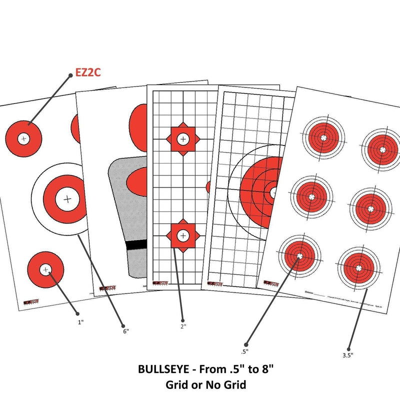 Load image into Gallery viewer, 125 EZ2C Targets Tactical Favorites 5 Styles Paper Targets Bundle 11"x17" USA Made