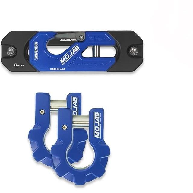 Load image into Gallery viewer, Color Matched Recessed Winch Shackle & Fairlead Kit + 3/4” Extreme Duty Aluminum Shackles (ceramic coated)lifetime warranty