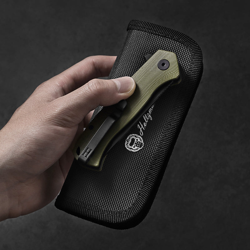 Load image into Gallery viewer, The Pathfinder Folding Pocket Knife Giftset for Men and Women (Green and Silver)