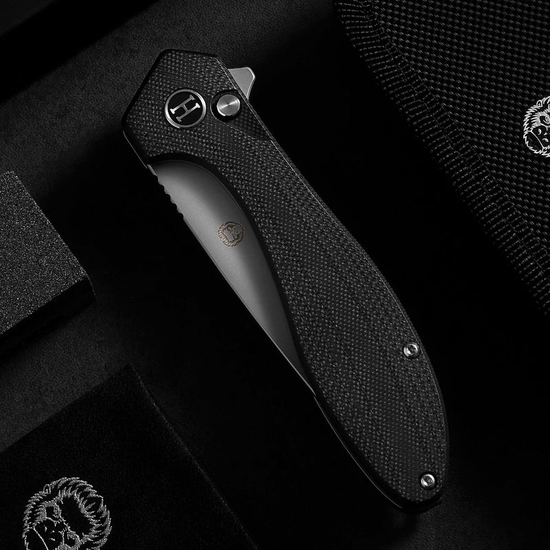 Load image into Gallery viewer, The Vector Folding Pocket Knife Giftset for Men and Women (Black and Silver)