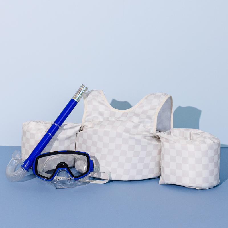 Load image into Gallery viewer, Neutral Checkered Kids Float