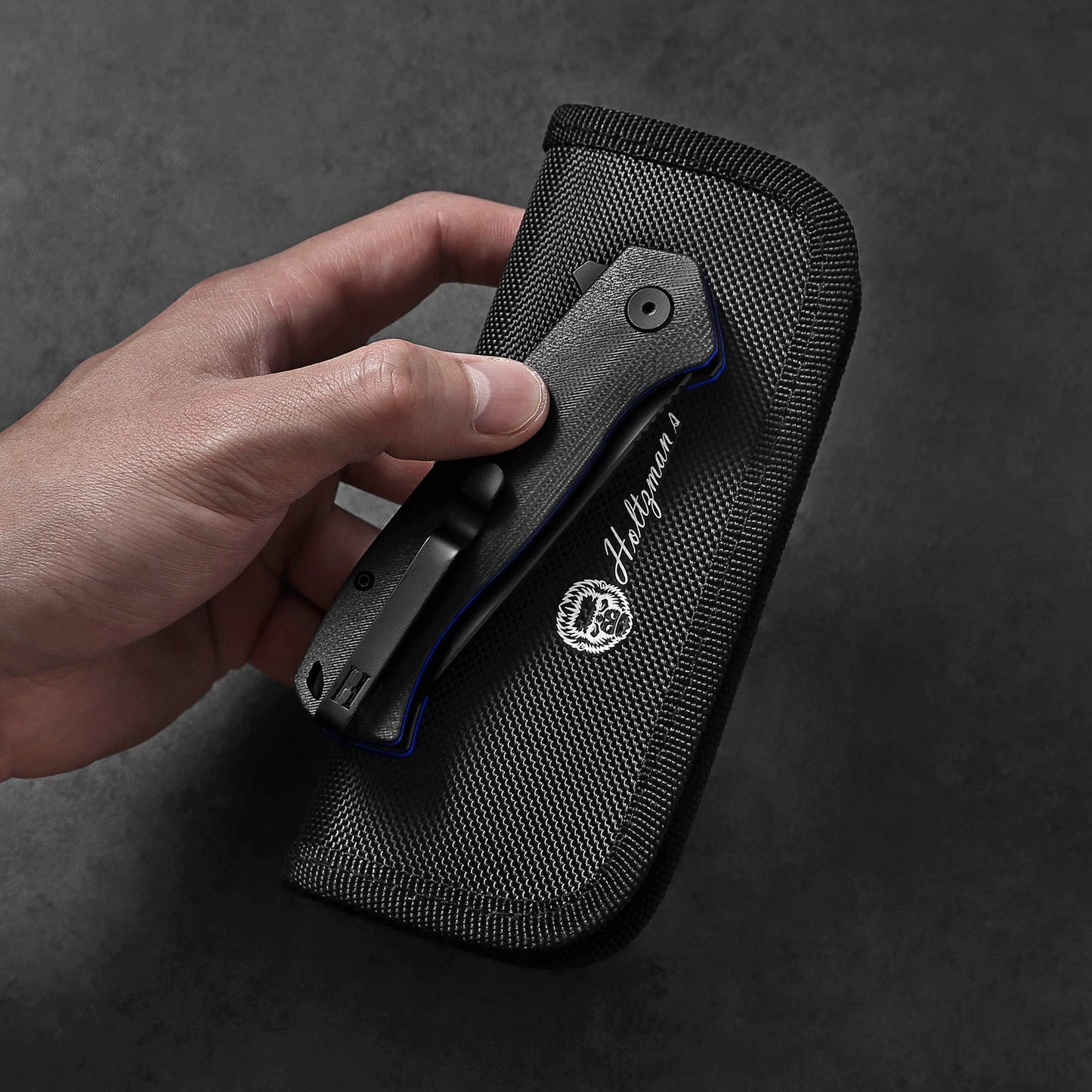 The Pathfinder Folding Pocket Knife Giftset for Men and Women (Black and Blue)