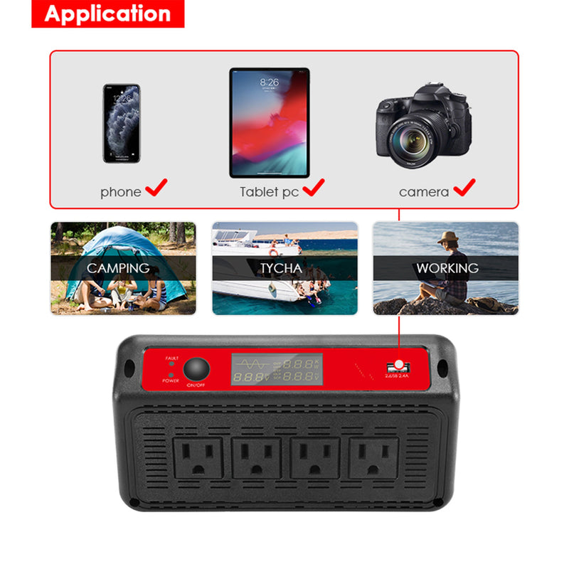 Load image into Gallery viewer, ACOPOWER 1500W 12V Pure Sine Wave Inverter