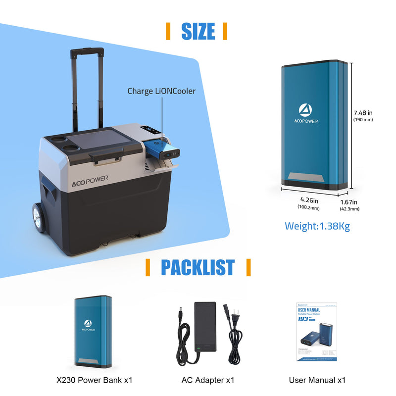 Load image into Gallery viewer, ACOPOWER 193Wh Portable Power Station