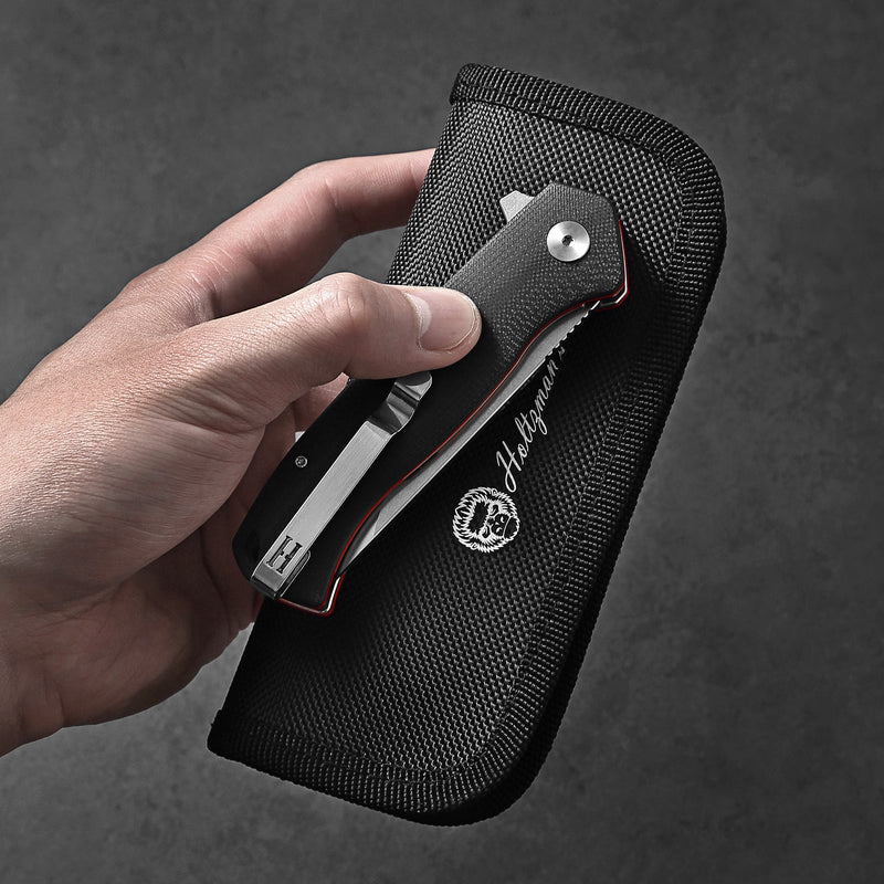 Load image into Gallery viewer, The Pathfinder Folding Pocket Knife Giftset for Men and Women (Silver and Red)