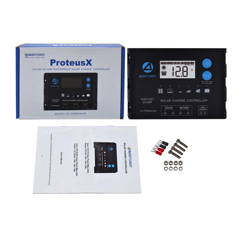 Load image into Gallery viewer, ProteusX 20A PWM Solar Charge Controller