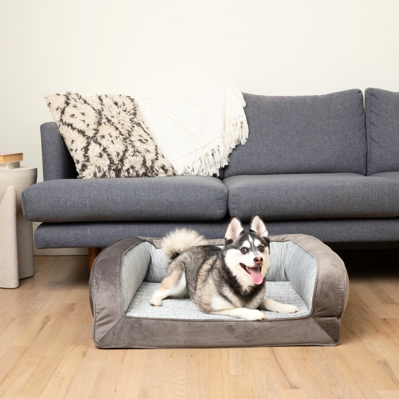 Load image into Gallery viewer, PupChill™ Cooling Bolster Dog Bed