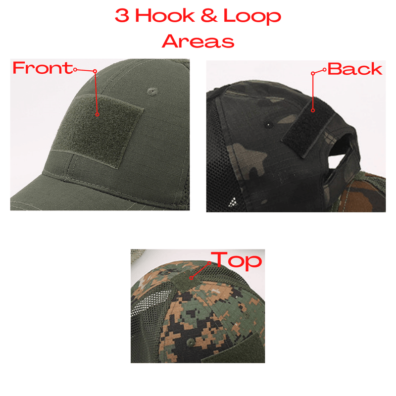 Load image into Gallery viewer, Tactical-Style Patch Hat with Adjustable Strap