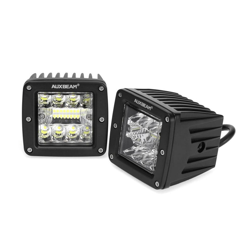 Load image into Gallery viewer, (2pcs/set) 3 Inch LED Pods Light Spot Beam with 2-Lead Wiring Harness for Truck Jeep SUV Offroad 4x4