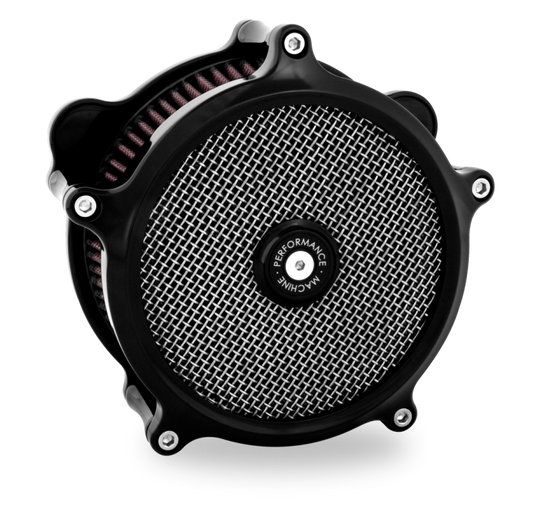 Performance Machine 23-Up CVO, 2024 Touring Super Gas Air Cleaner - Black Ano