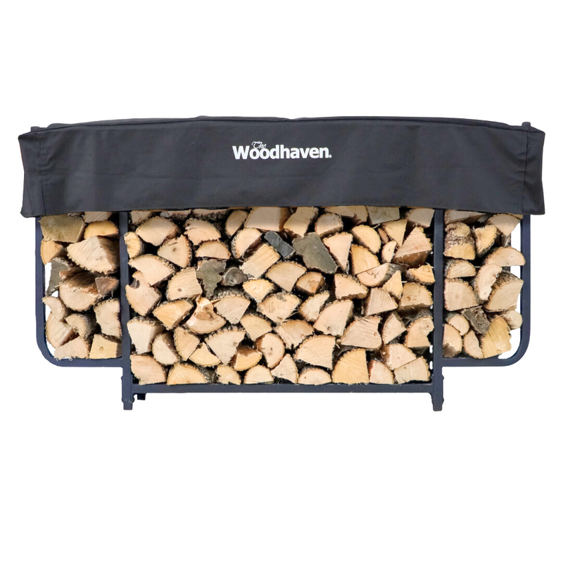 Load image into Gallery viewer, 6 ft Courtyard Steel Firewood Rack with Cover