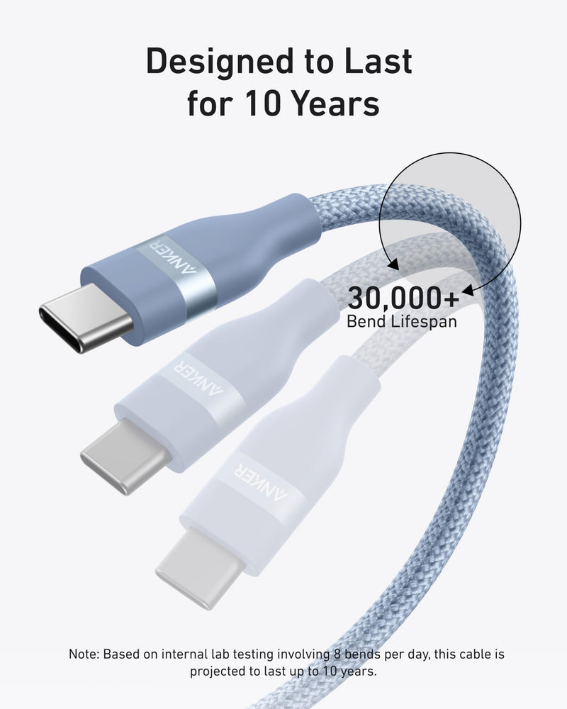 Load image into Gallery viewer, Anker USB-C to USB-C Cable (3 ft / 6 ft, 240W, Upcycled-Braided)