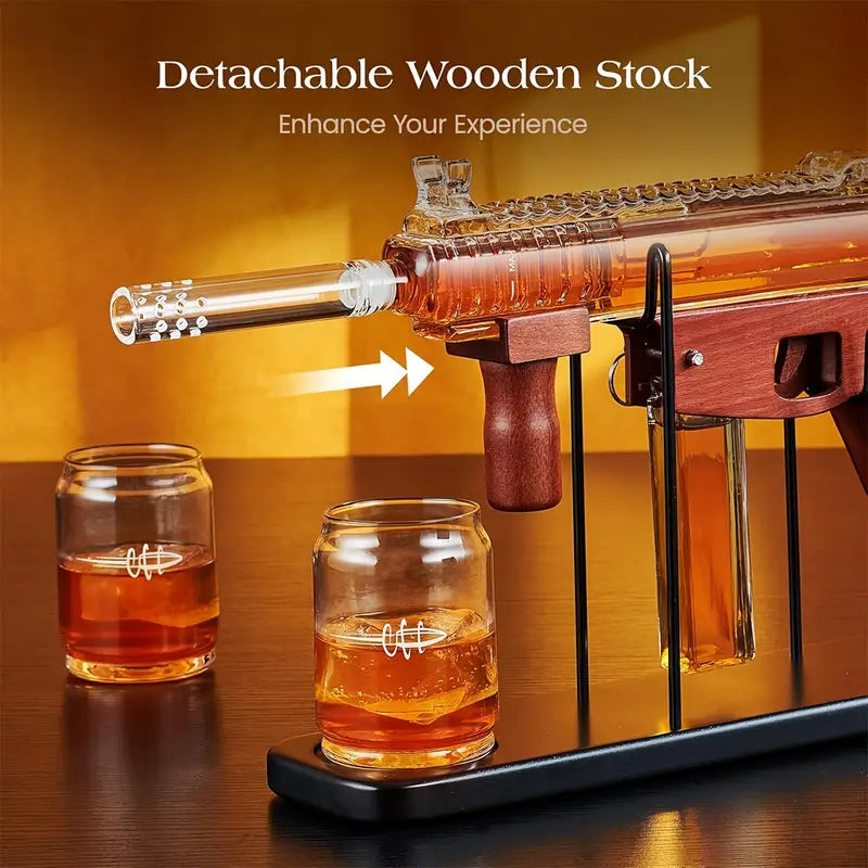 Load image into Gallery viewer, M-16 Machine Gun Whiskey Decanter Set