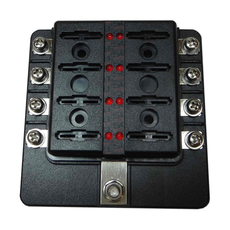Load image into Gallery viewer, 8 Way Fuse Block - Ring Terminals - LED Indicators