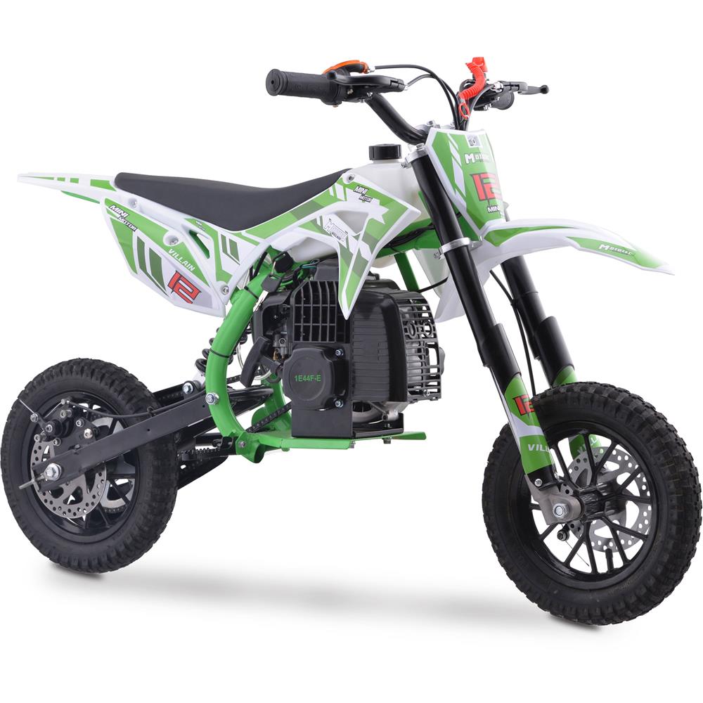 Mototec Villain 52cc 2-stroke Kids Gas Dirt Bike Green - Skoutley Outdoors LLC