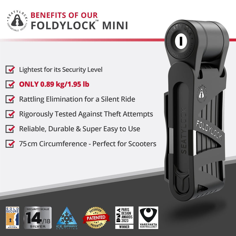 Load image into Gallery viewer, Seatylock Foldylock Mini The Lightest Certified Folding Bike Lock