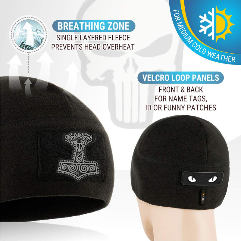 Load image into Gallery viewer, M-Tac Fleece Tactical Watch Cap Beanie With Patch Panel (270 g/m2)